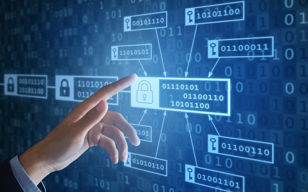 hombre y blockchain